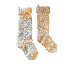 Martha Stewart Everyday Wool Blend Knit Neutral Stocking Beige Cream Minimal